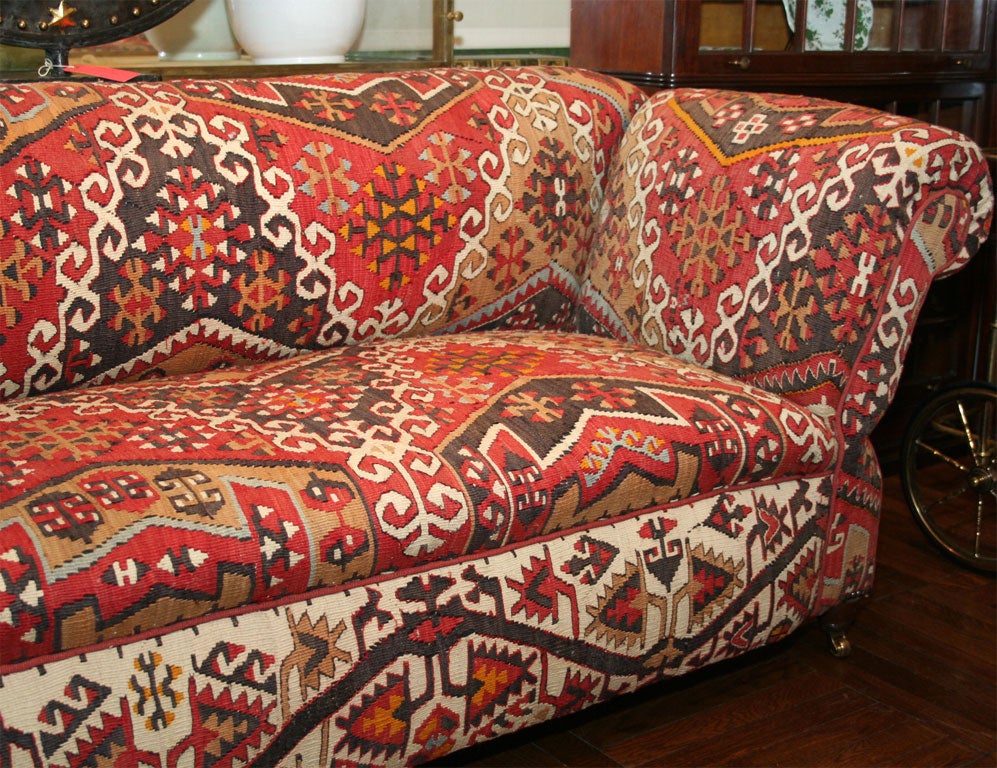 Antique Kilim Covered Sofa/Convertible Day Bed at 1stdibs