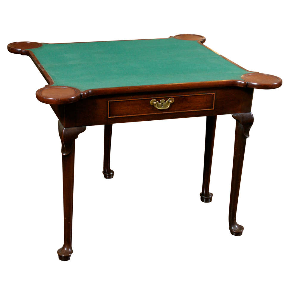  Georgian Mahogany Game Table, English Circa 1780 