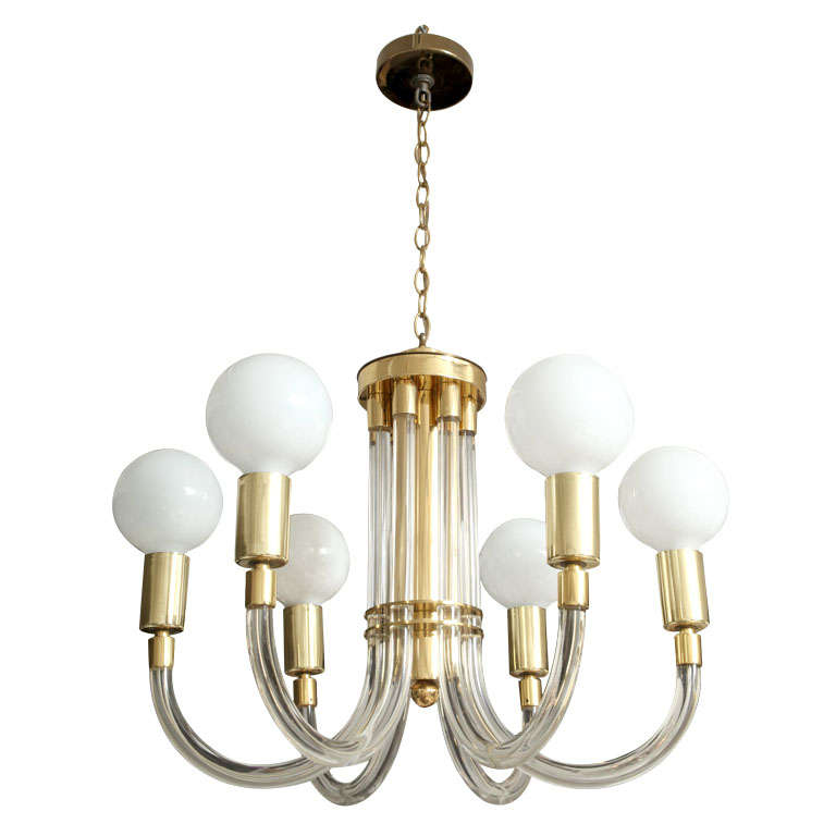 Spectacular Dorothy Thorpe Lucite Chandelier