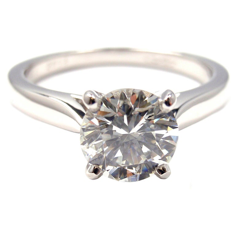 CARTIER 1.04ct Diamond Platinum Solitaire Engagement Ring