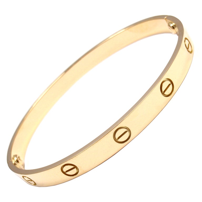 CARTIER Love Yellow Gold Bangle Size 19