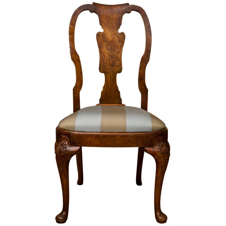 Antique Queen Anne Style Side Chair at 1stdibs