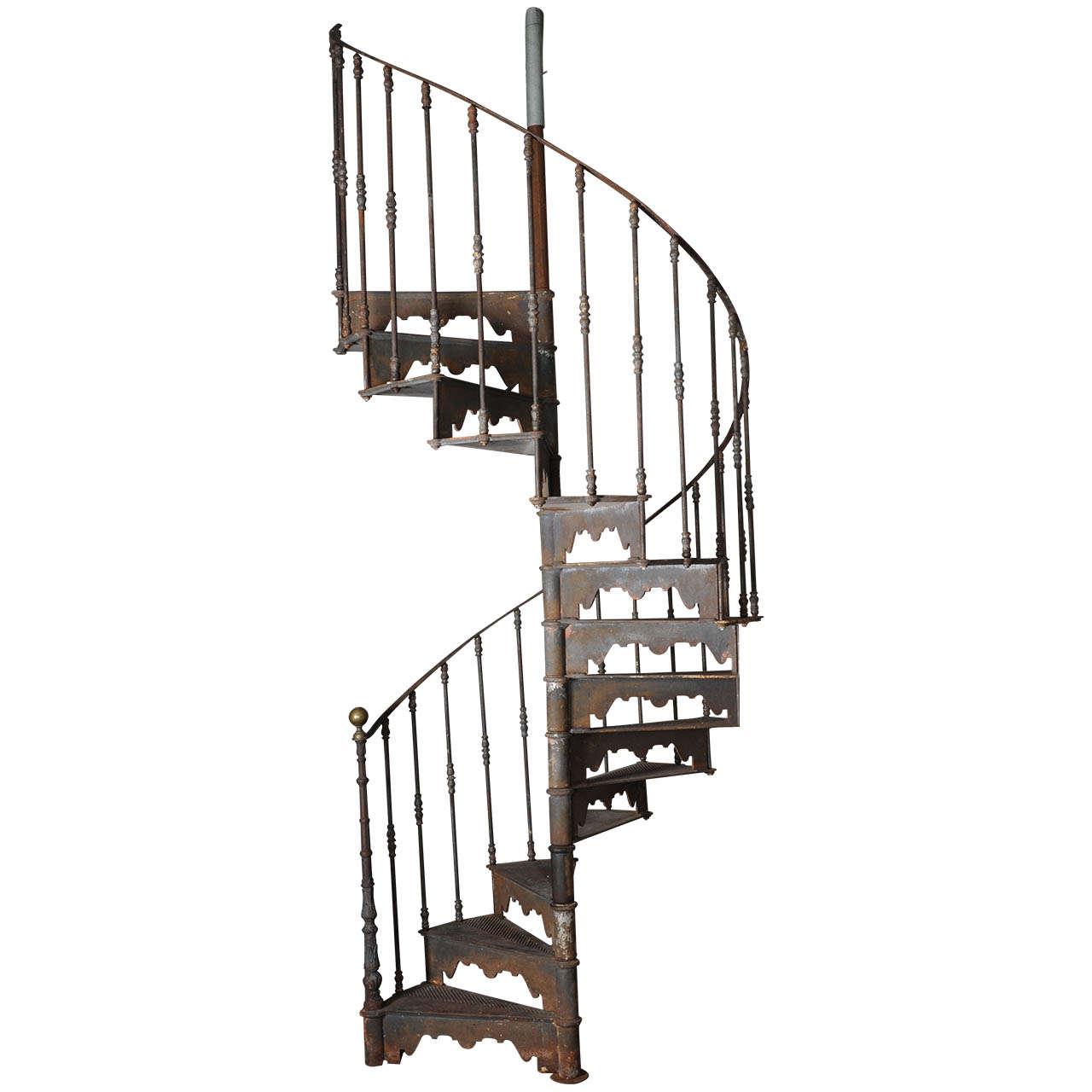 An Antique Industrial Cast Iron Spiral Staircase at 1stdibs