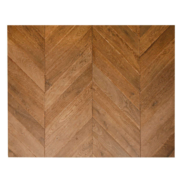 French “Hungarian point” oak floor, 20th century