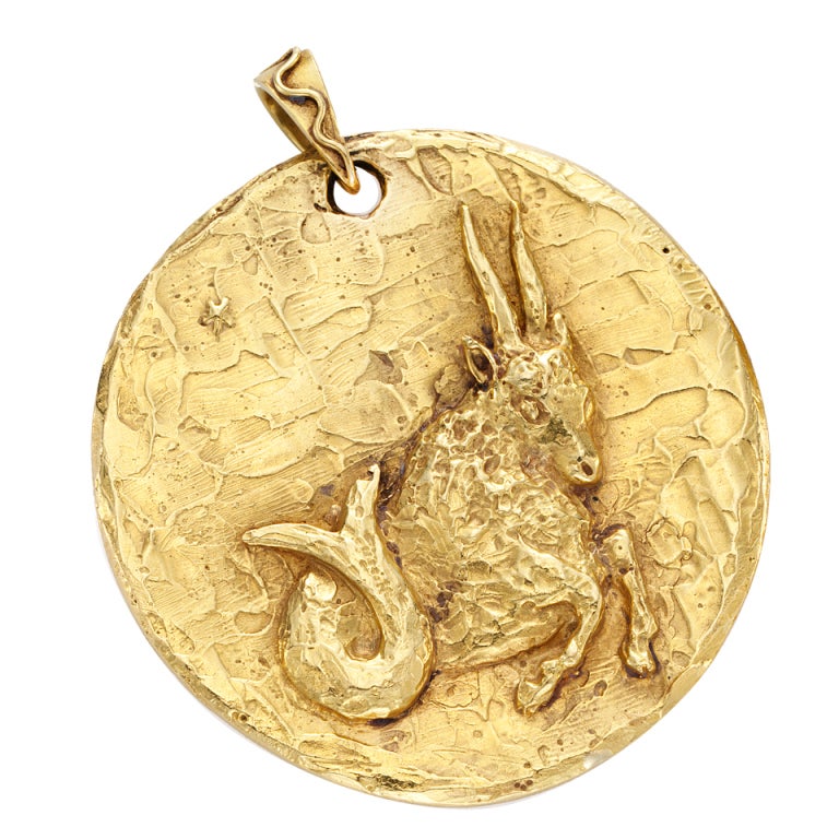 CARTIER A Gold Capricorn Zodiac Pendant at 1stdibs
