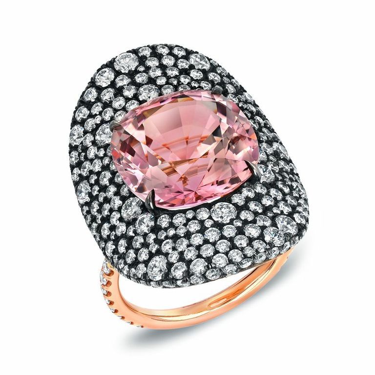 Pink tourmaline-and-diamond ring, 2013
