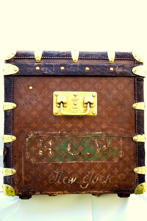 Antique Louis Vuitton Steamer Trunk Coffee Table 1904 at 1stdibs
