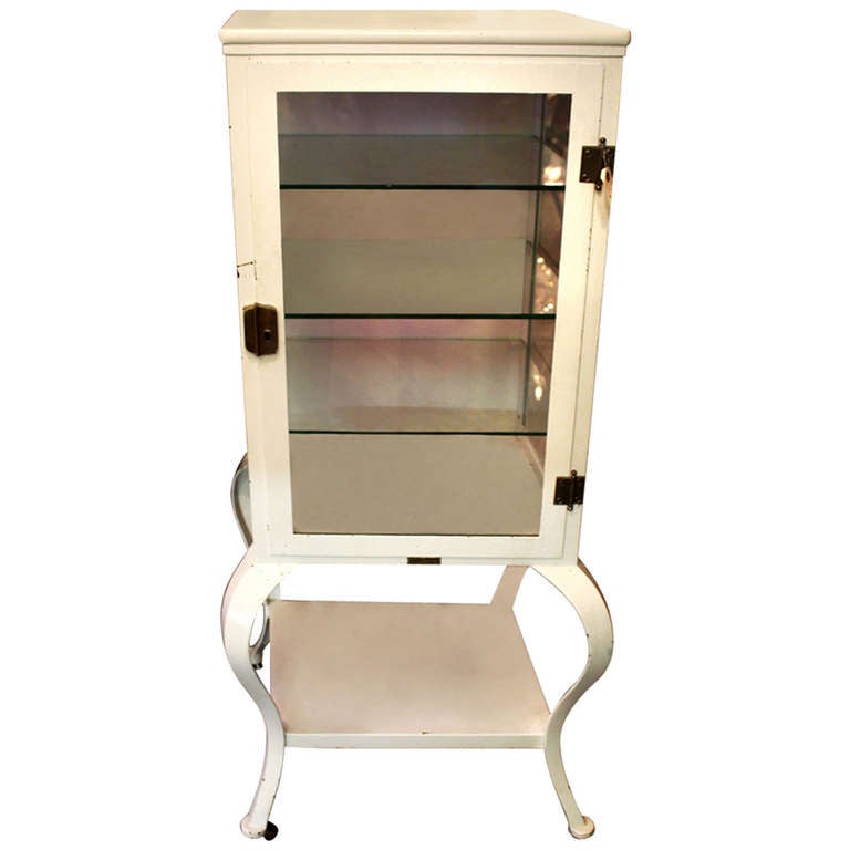 Medical Cabinet with Glass Shelves, Ca. 1910
