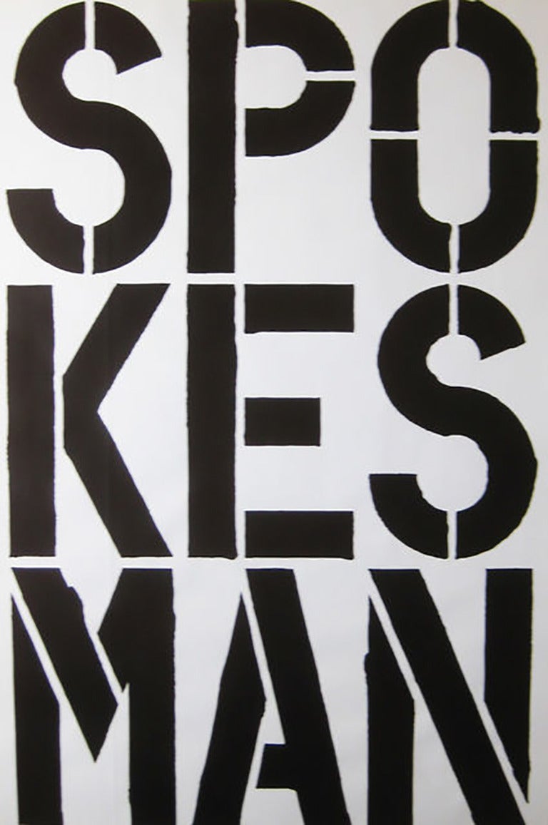 Spokesman, 1989, by Christopher Wool
