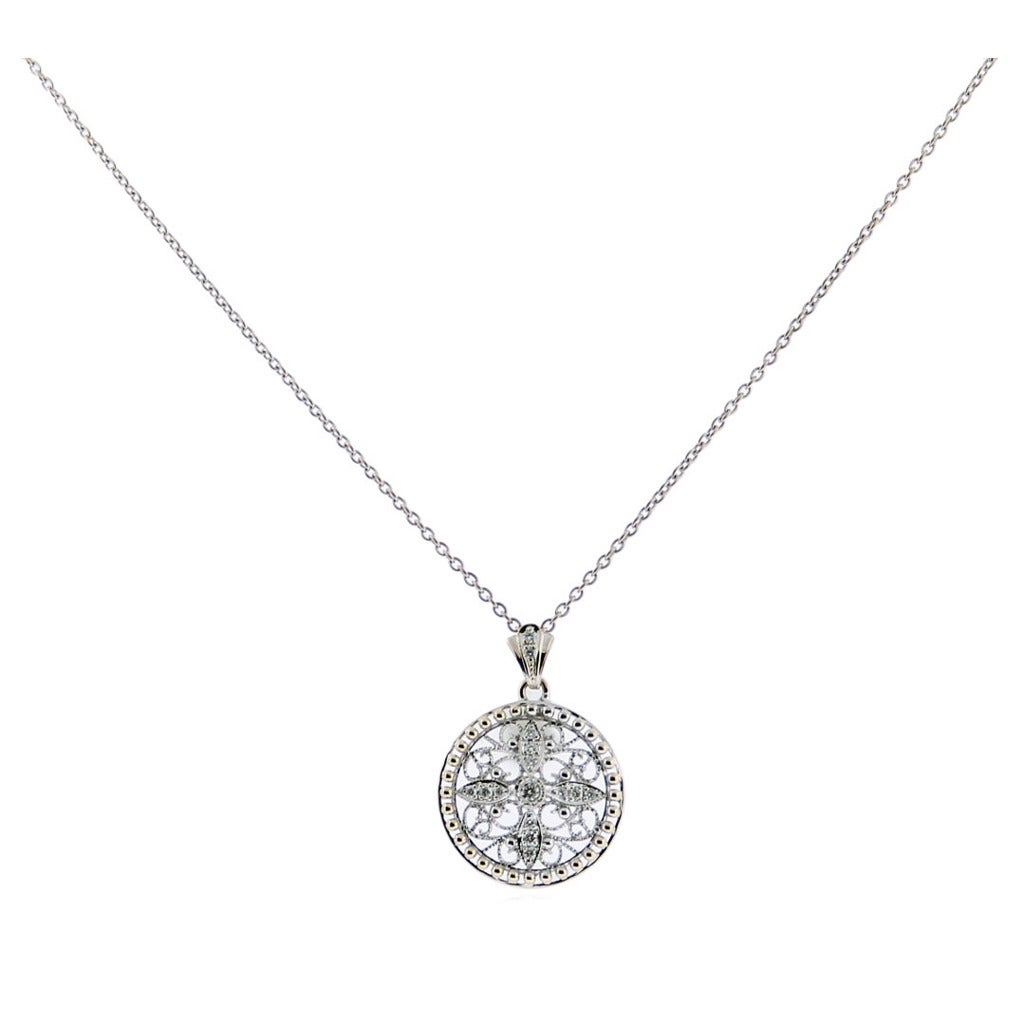 Roberto Coin Diamond Gold Cross Necklace at 1stdibs
