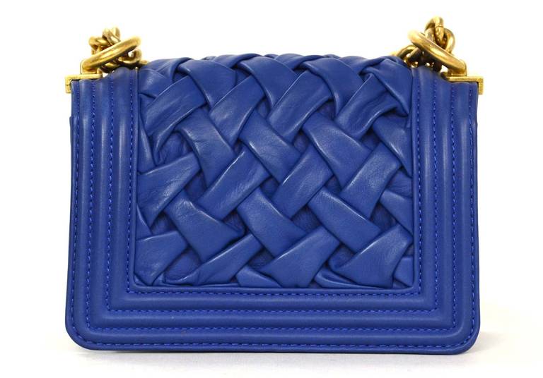 Chanel 2013 Ltd Edt Royal Blue Leather Chateau Versailles Boy Mini Bag ...